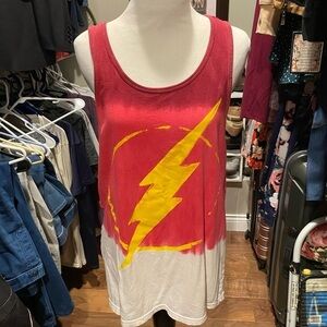 DC Comics Red and Yellow Flash Tank Top Sleeveless